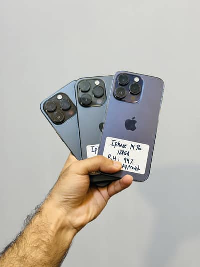 Iphone 14pro 128gb PTA Approved Battery Health 90+ Waterpack Stock