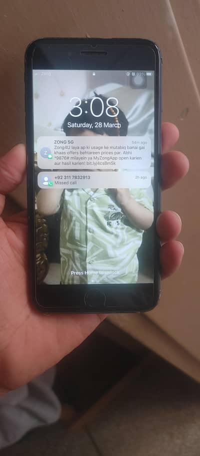 iphone 7plus total geniun 128gb