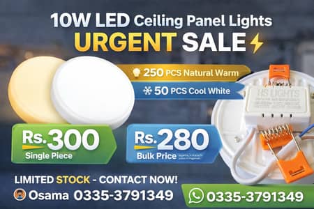  10W LED Ceiling Panel Light (Ice Light) – URGENT SALE 