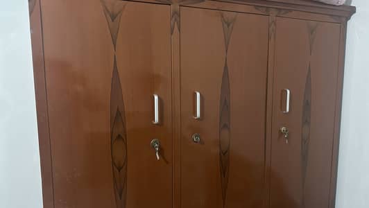 3-Door Iron Wardrobe for Sale – Excellent Condition