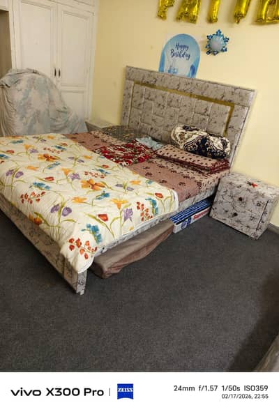 Luxury 7-Seater Sofa Set & Double Bed with Mattress (New Condition)