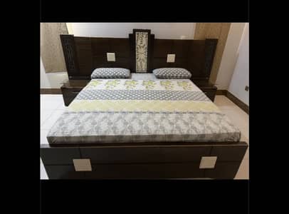 Bed with side tables mattress not include