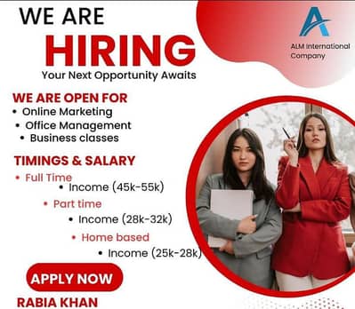 Part Time / Full Time Office & Online Jobs – Lahore (Male/Female)