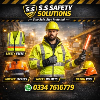 safety jeckets ,vest ,worker jeckets,halmet, safety helmet ,baton rod