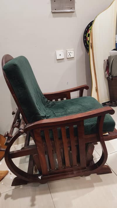 Pure Sheesham wood Solid Rocking Chair with top seat