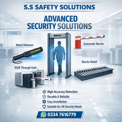Metal detector ,Walk trough Gate ,Automatic barrier ,barrier matel