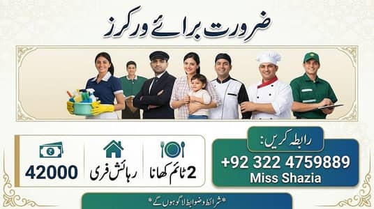 Male & Female All Staff Required | Urgent | Jobs in Lahore