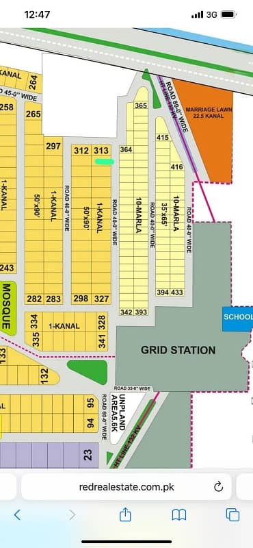 1 Kanal Plot DHA Phase 8, IVT Green Z1 Block