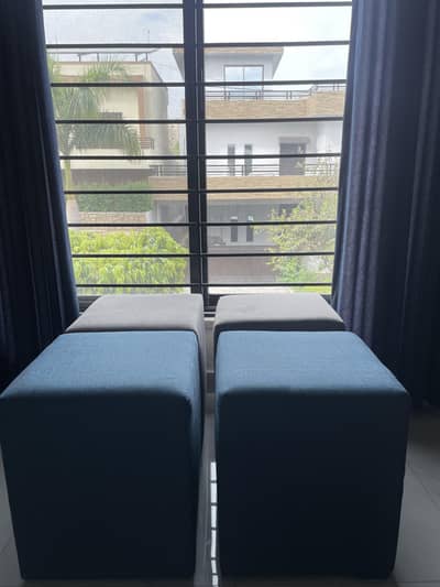 4 Stylish Ottoman Stools for Sale | Blue & Grey Sitting Cubes