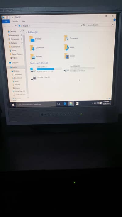 dell cpu corei56th 8 gb ram and 128ssd with LG flatirons LCD with keyb
