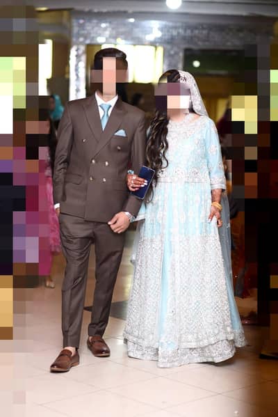 Waleema Net Suit – Double Gown 3 Piece (Brand New)