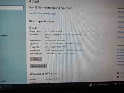 dell 7480 model 8/256 i5 6 gen