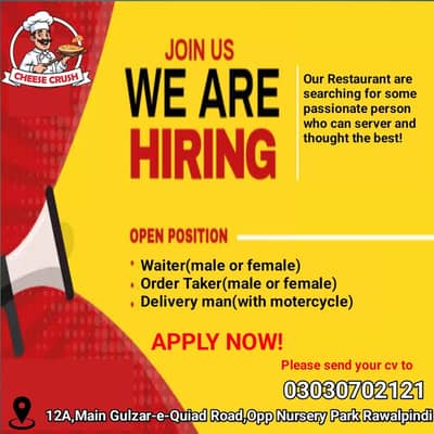 Waiter Order taker silvery boy need