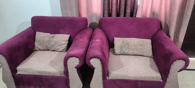 7 seater Sofa Set - Velvet Fabric