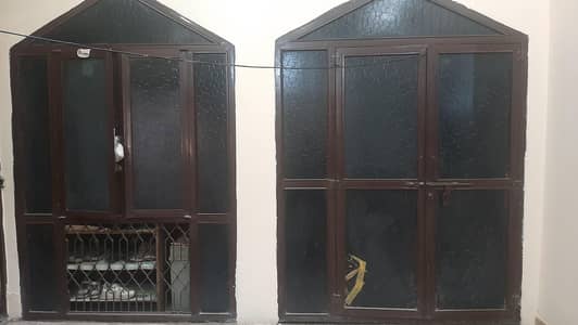 Iron doors and window.