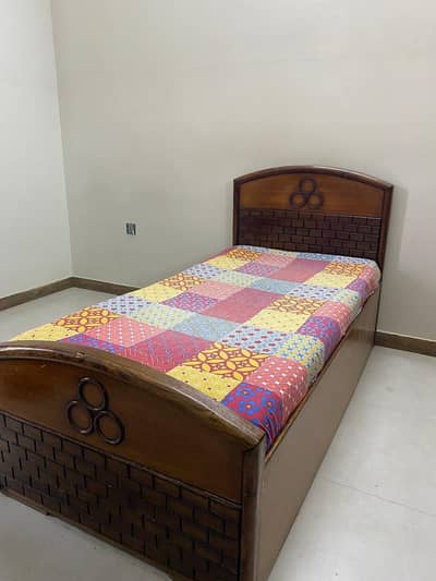 Single Wooden Bed for Sale + Internal Storage