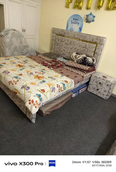 Luxury 7-Seater Sofa Set & Double Bed with Mattress (New Condition)