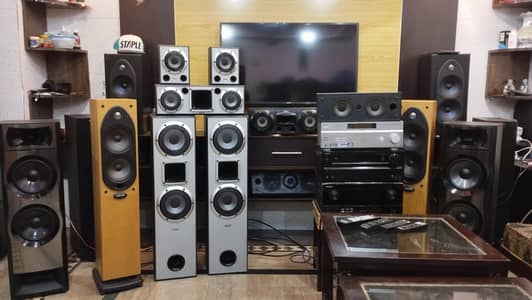 Home Theater 7.1 Dolby Atmos Amplifier & Speakers Thrater Room Design