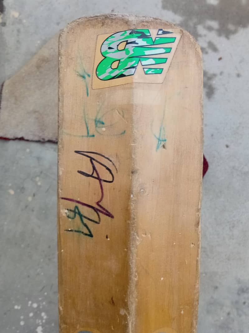 abbas afridi signed bat 2