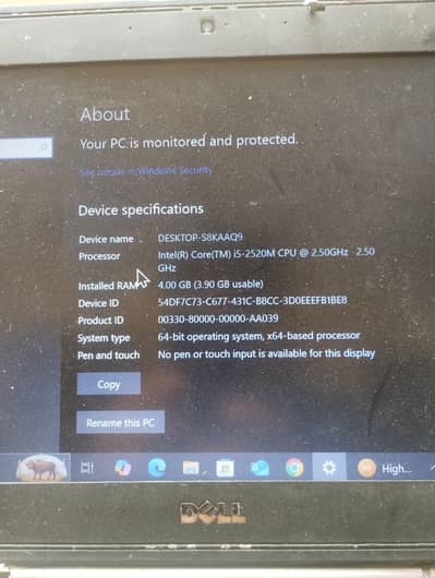 Dell letiude 5420  4 GB  Ram  300 GB hard  with charger