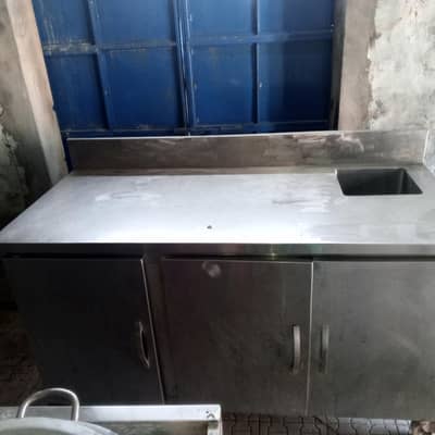 Strinlees steel kitchen cabinet