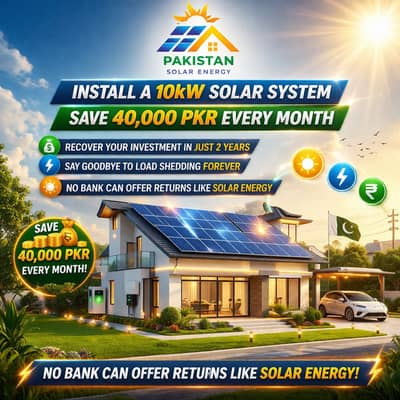 10kW Solar System Install – Save 40,000 PKR Monthly | Best Price