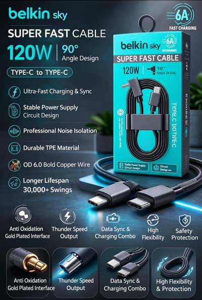 Belkin Type C PD Cable with warranty