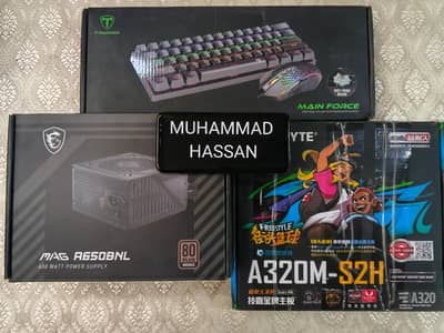 Ryzen 5 3400G,Gigabyte A320M,XPG Spectrix D50 DDR4,MSI A650BNL 650W