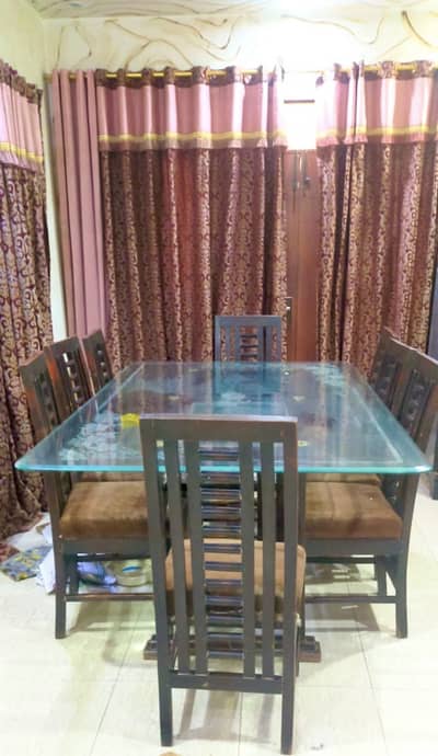 Sturdy Wooden Dining Table 8 Seater