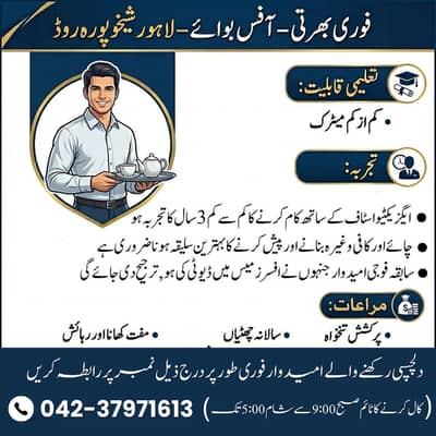 Experience Office Boy Required |Office Boy Job | Office Job in Lahare