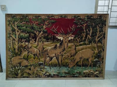 fabric made painting for decorations in living and drawings