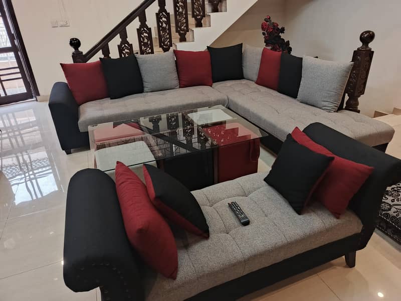 Complete L Shape Sofa Set 1