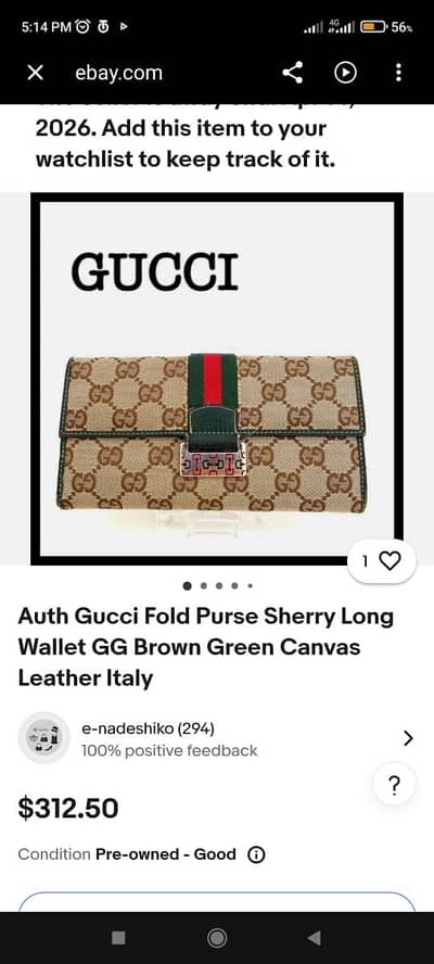 Gucci authentic long wallet