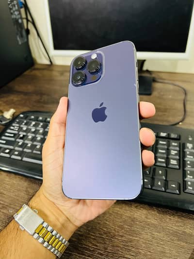 I phone 14 pro max Dual E sim PTA approved  128 GB 10/10