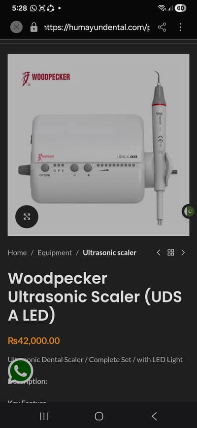 dental woodpecker scaler  with  detachable handpiece