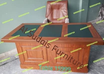 office table wd 3 drawer, meeting desk chair, staff table, counter set