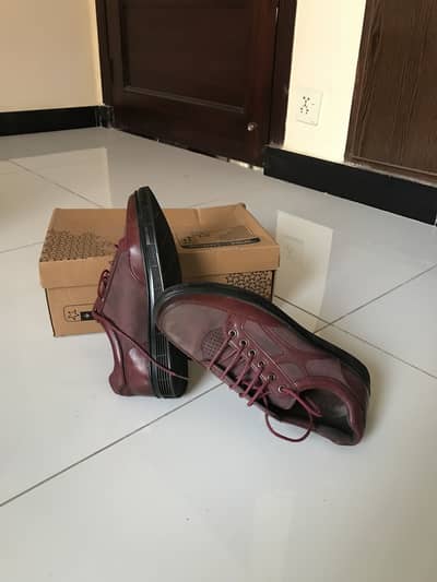 Maroon leather casual shoes - stylish and comfortable