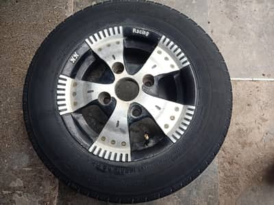 car  Alloy rim and Tyre 145R12