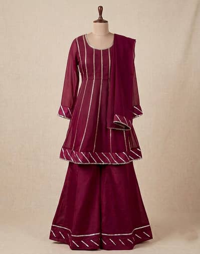 Elegant 3-Piece Sharara Suit for Sale