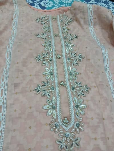 Embroidered 3pc stitch Dress