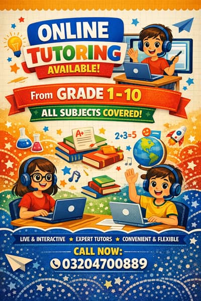 Online Tutoring available