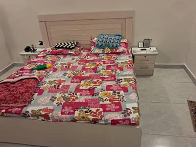 King Size Bed Fabricated, wardrobe, dressing with mattress