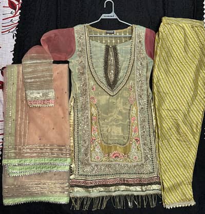 Fully embroidery dress for sale on 50% discount