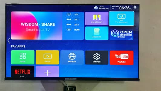 40 inch Smart LED 4k TV Dubleglass