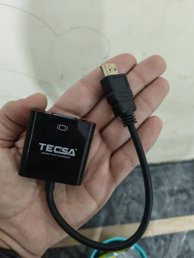 HDMI to VGA Adapter + VGA Cable – 100% Working Condition