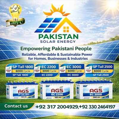 Solar System with AGS Tubular Batteries | 140Ah–280Ah | Best Solar Pa