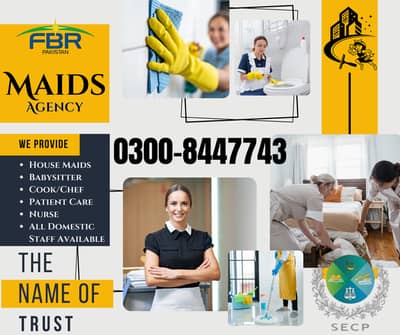 Maids / House Maids / cook / House chef / Baby Sitter maid available