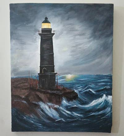 lighthouse painting