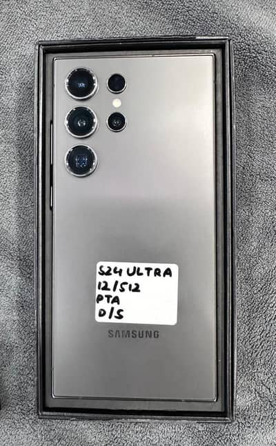 Samsung galaxy S24 ultra  Black 512 gb pta approved complete box
