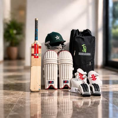 Complete Cricket Kit Bat, Pads, Gloves, Helmet (LITTLE USED CONDITION)